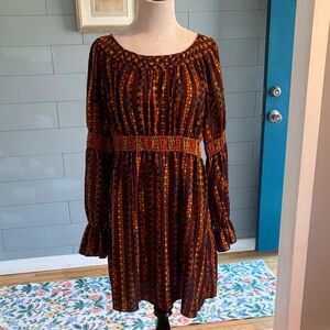 Anna Sui for Target Multicolor Long Sleeve Dress